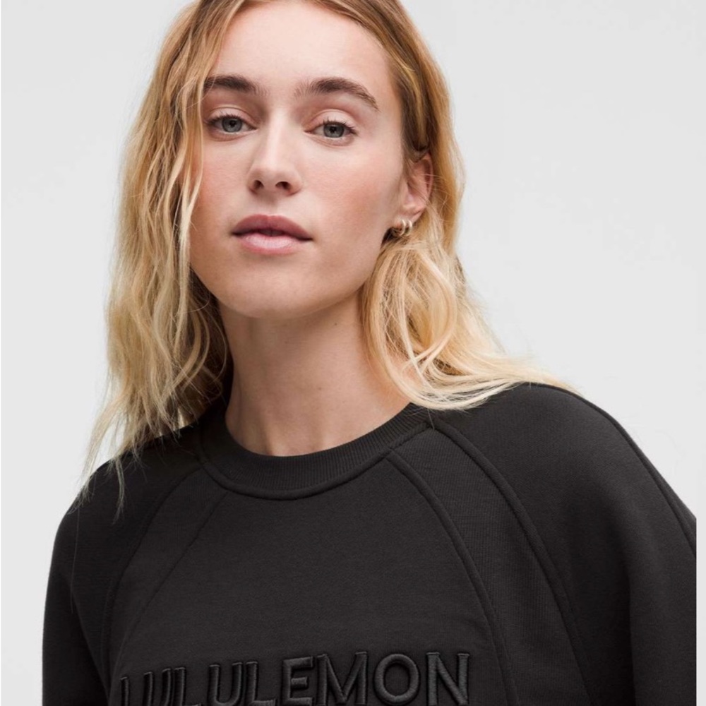 Lululemon Wordmark Scuba Oversized Pullover Black - Picture 5 of 7